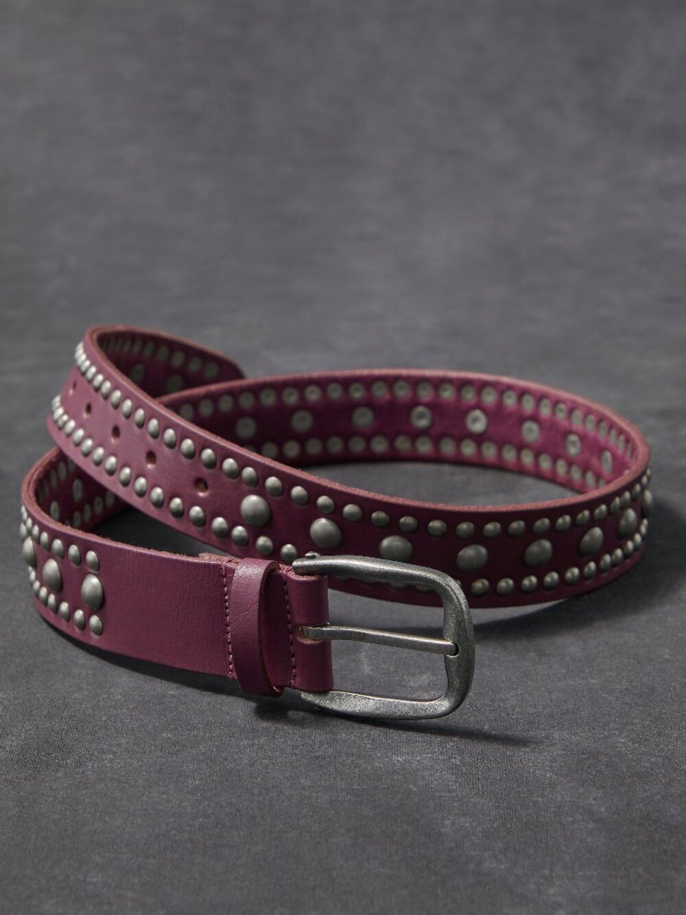 FREE PEOPLE We The Free Sola Stud Belt / Rare Plum - Picture 1 of 6